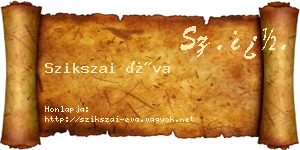 Szikszai Éva névjegykártya